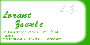 lorant zsemle business card